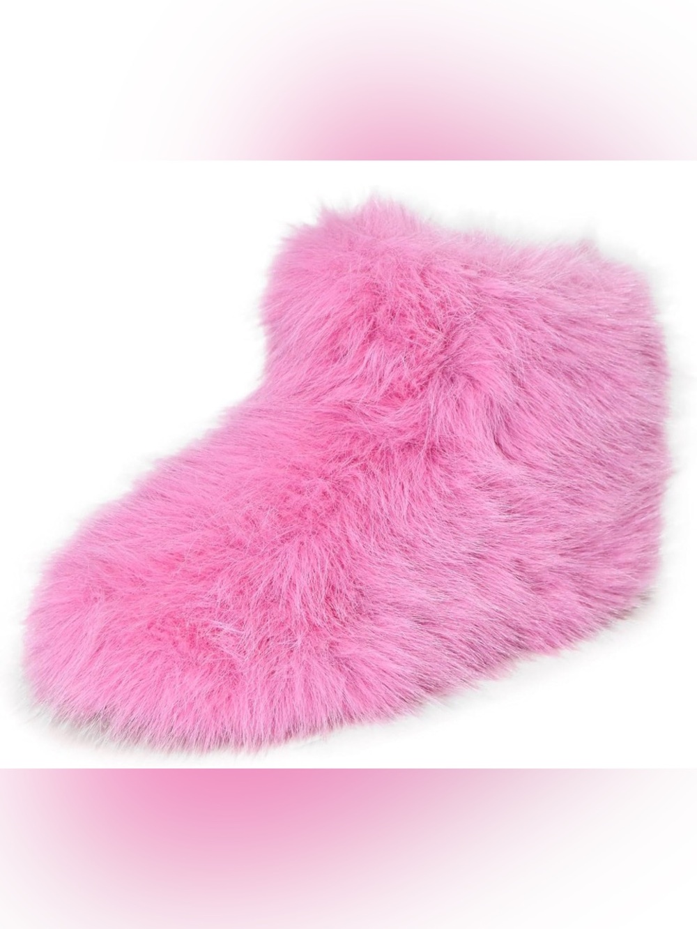 Wild Diva Melanie  pink short faux fur boots y2k read below